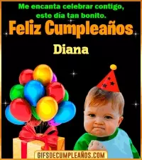 GIF Meme de Niño Feliz Cumpleaños Diana